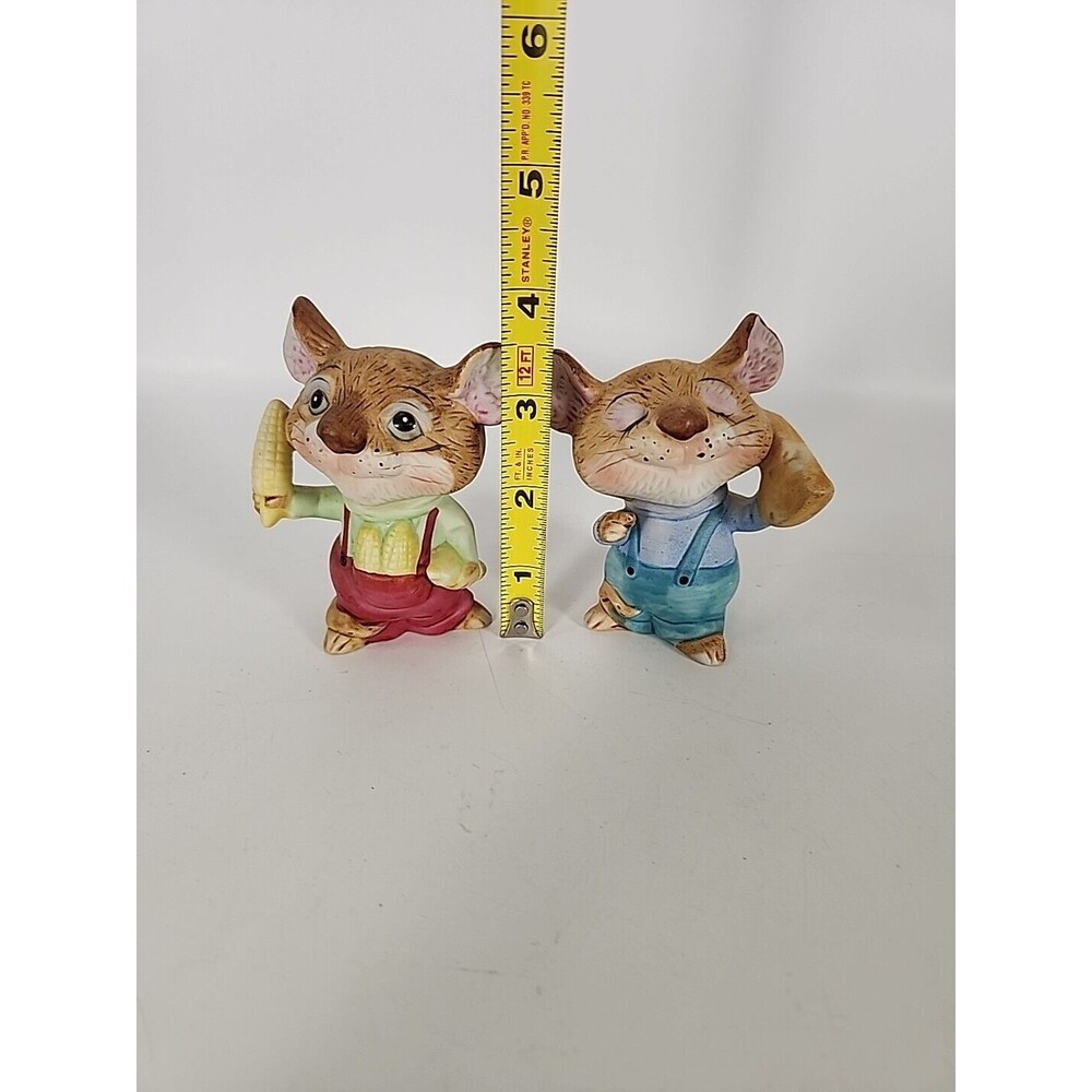 HOMCO Vintage Harvest Country Mouse Figurines - Set of 2/PAIR #5601 TAIWAN - Picture 16 of 16